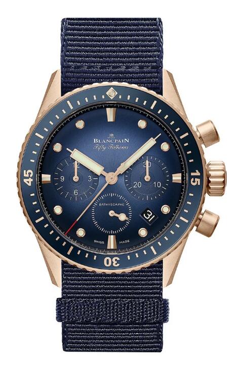 Review Blancpain Fifty Fathoms Bathyscaphe Chronographe Flyback Replica Watch 5200-3640-NAOA